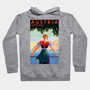 Vintage Travel Poster Austria Invites You Hoodie